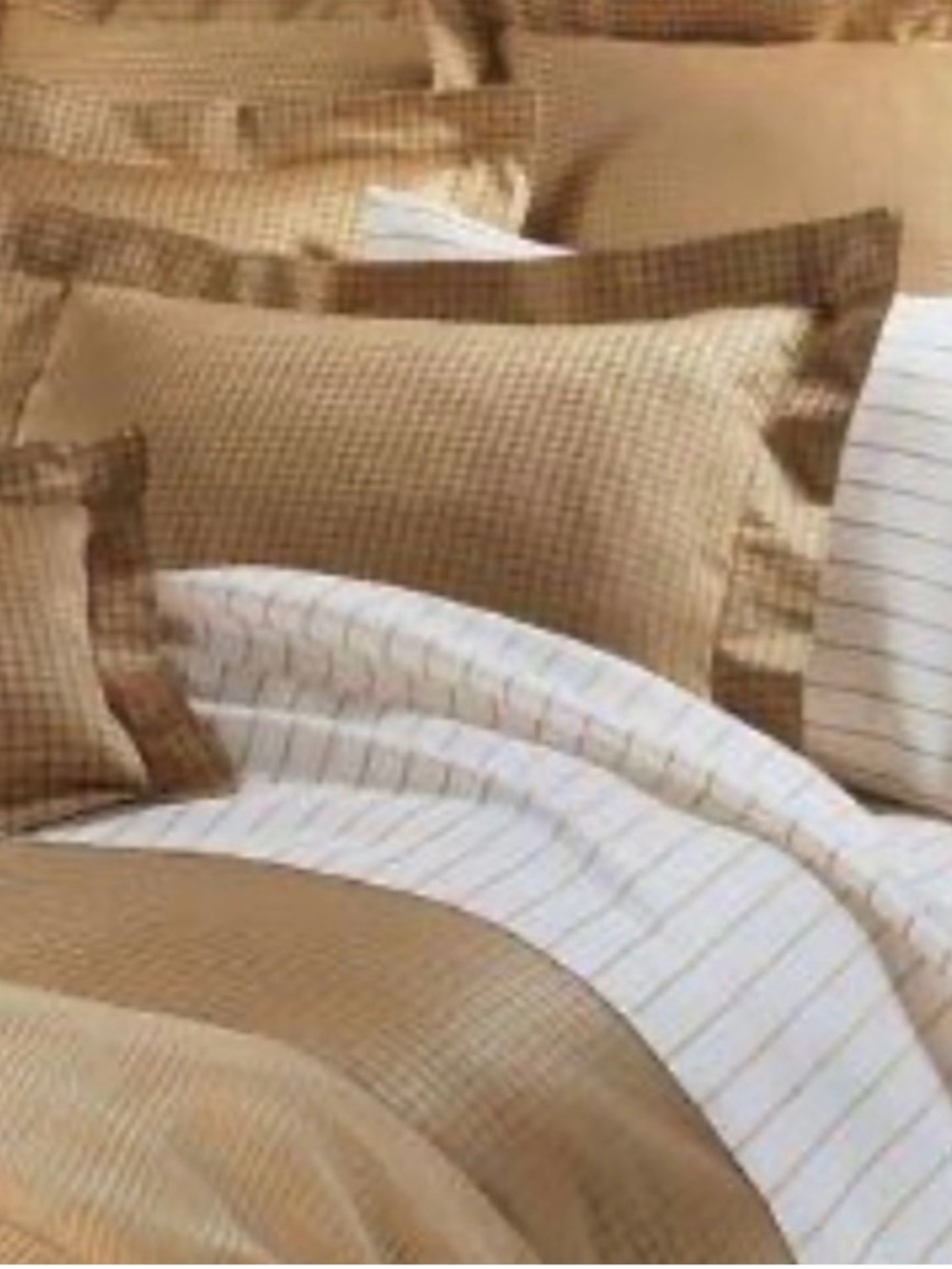 Sferra Milan boudoir Sham Egyptian cotton 540 thread count Wheat Gold NIP